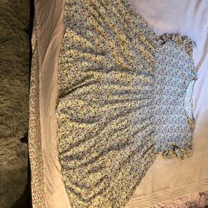 Eesome Floral Casual Dress - Blue and Purple